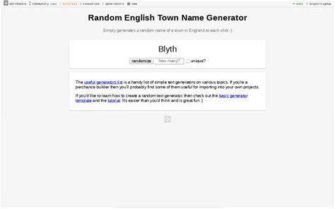random english town generator.